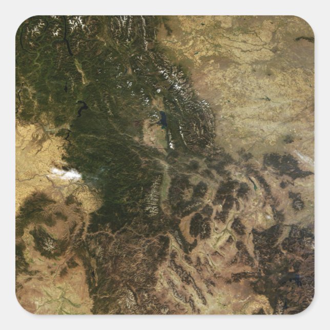 A relatively clear day square sticker (Front)