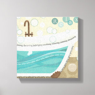 A Relaxing Bath Canvas Print
