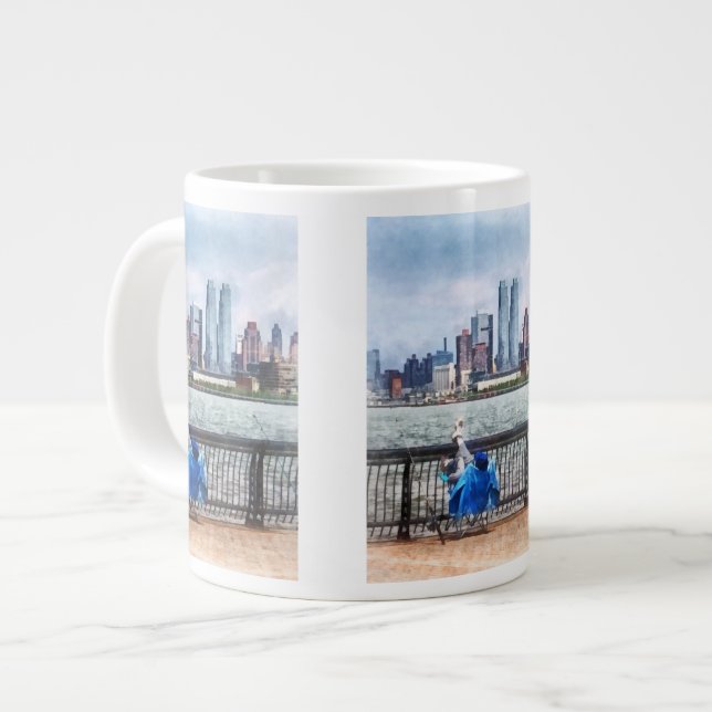 A Relaxing Day For Fishing Large Coffee Mug (Front Left)