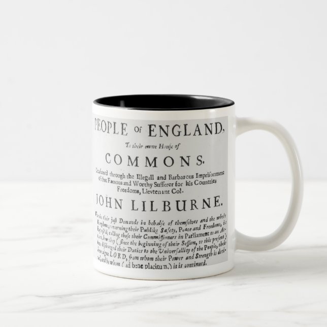 A remonstrance by the Levellers Two-Tone Coffee Mug (Right)