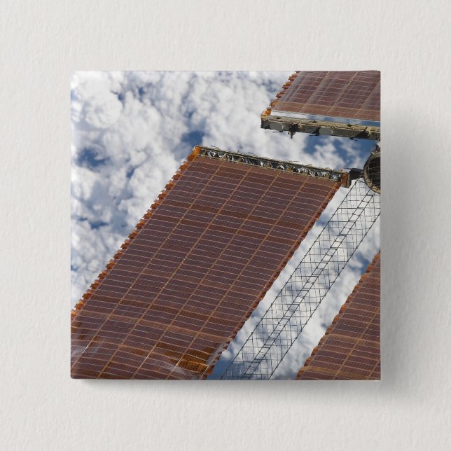 A repaired solar array 15 cm square badge (Front)