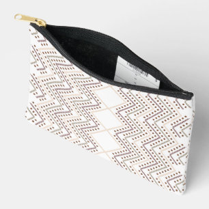 A repeating geometric pattern with diamond shapes  accessory pouch
