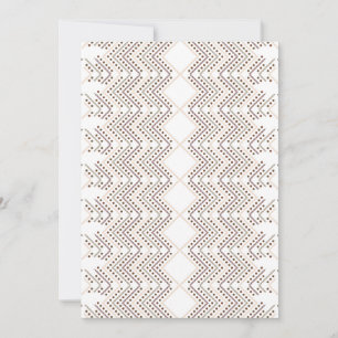 A repeating geometric pattern with diamond shapes invitation
