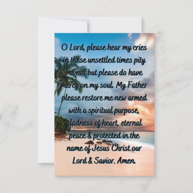 A Repentance Prayer Flat Greeting Card (Front)