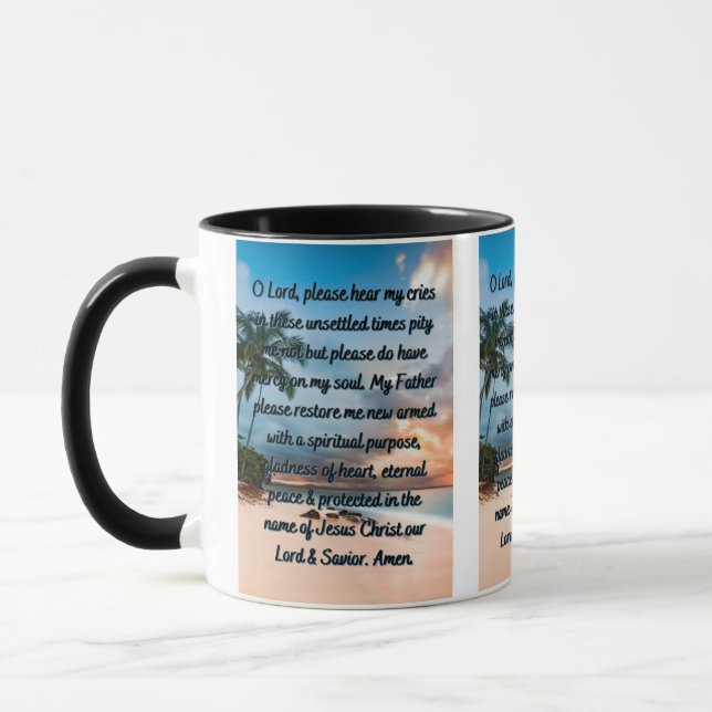 A Repentance Prayer Two-Tone Mug (Left)