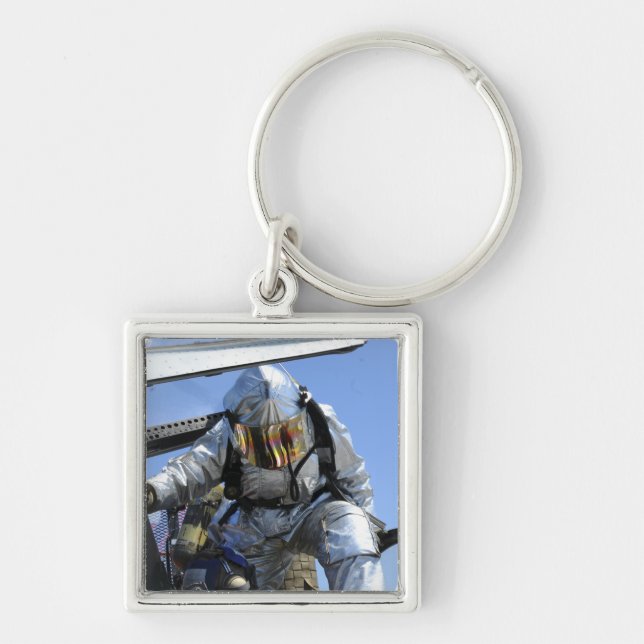 A rescue drill is performed on the flight deck key ring (Front)