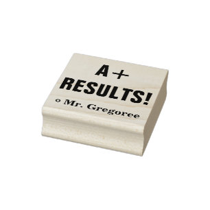 "A+ RESULTS!" Commendation Rubber Stamp