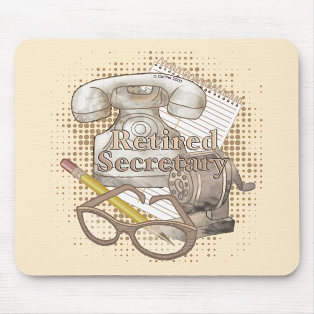 A Retired Secretary Mouse Mat (Front)