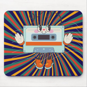 A Retro music line Mouse Mat