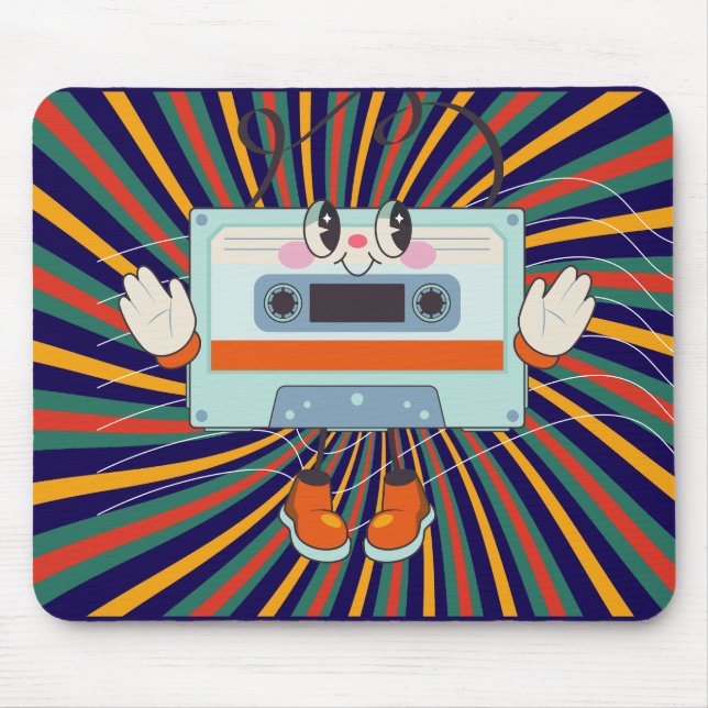  A Retro music line  Mouse Mat (Front)