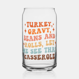 A Retro Thanksgiving Dinner Can Glass