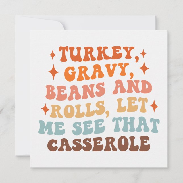A Retro Thanksgiving Dinner Card (Front)