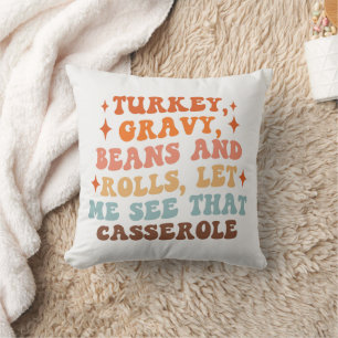 A Retro Thanksgiving Dinner Cushion