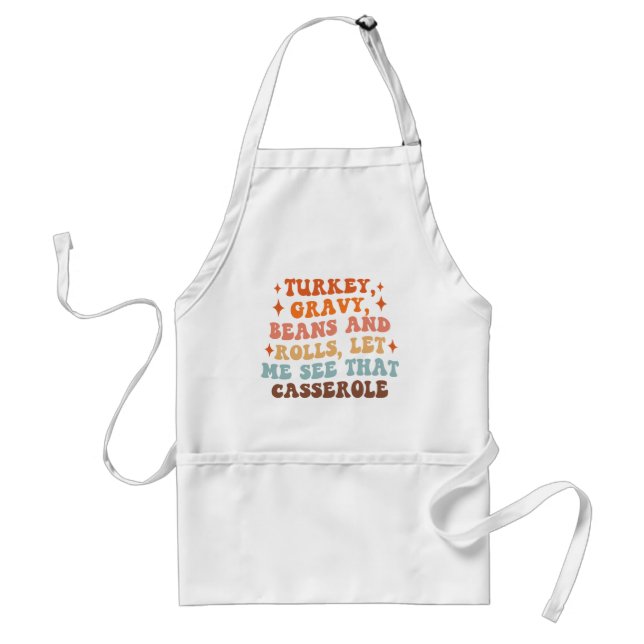 A Retro Thanksgiving Dinner Standard Apron (Front)