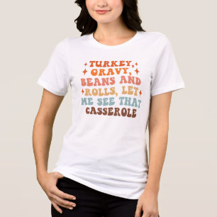 A Retro Thanksgiving Dinner Tri-Blend Shirt