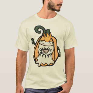 A Retro Wood's Pumpkin's Spooky Eye T-Shirt