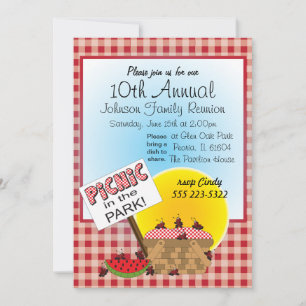 A Reunion   Picnic in the Park   Any Occasion Invitation