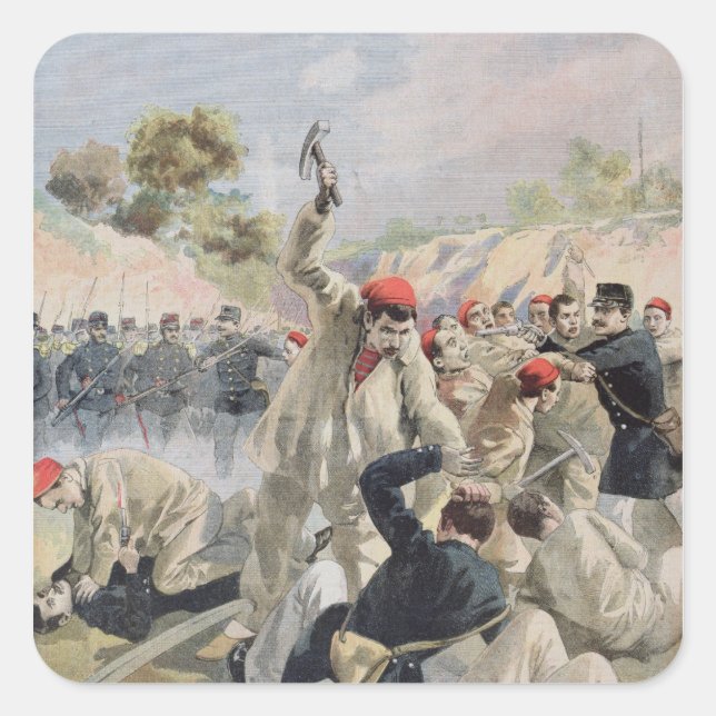 A Revolt of French Anarchists in Guyana Square Sticker (Front)