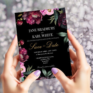 A Rich Bouquet Save the Date Wedding Invitation