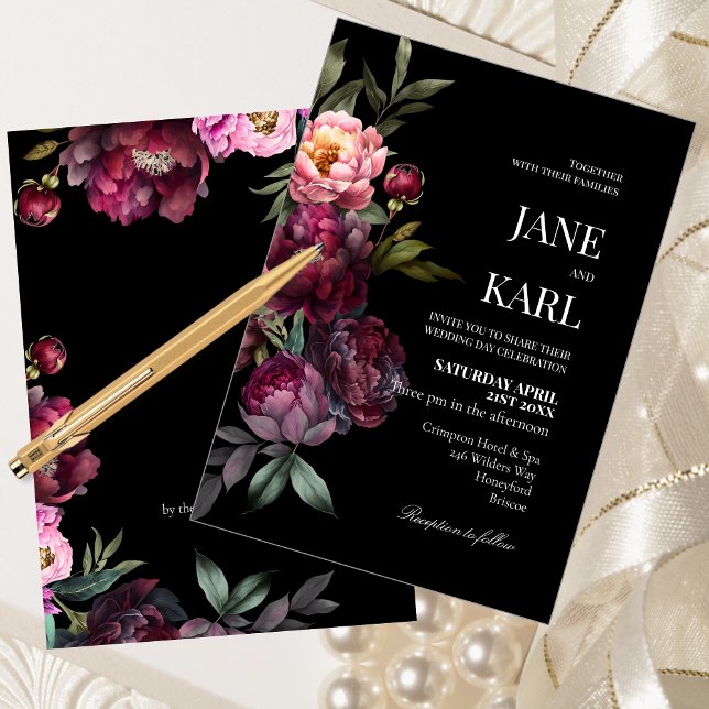 A Rich Bouquet Wedding Invitation (Creator Uploaded)
