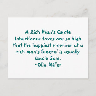 A Rich Man's Qoute Postcard