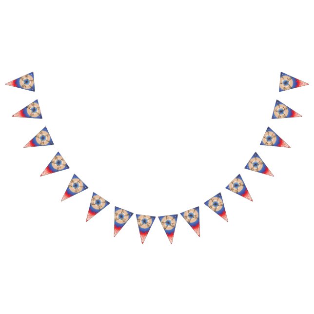  A rich paisley pattern combining red and blue ton Bunting (All)