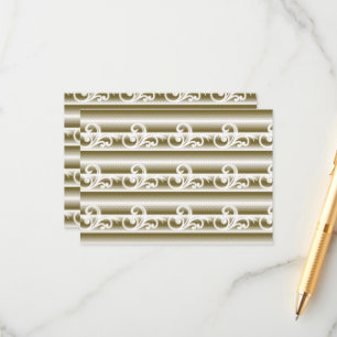 A richly coloured rug features a symmetrical geome enclosure card