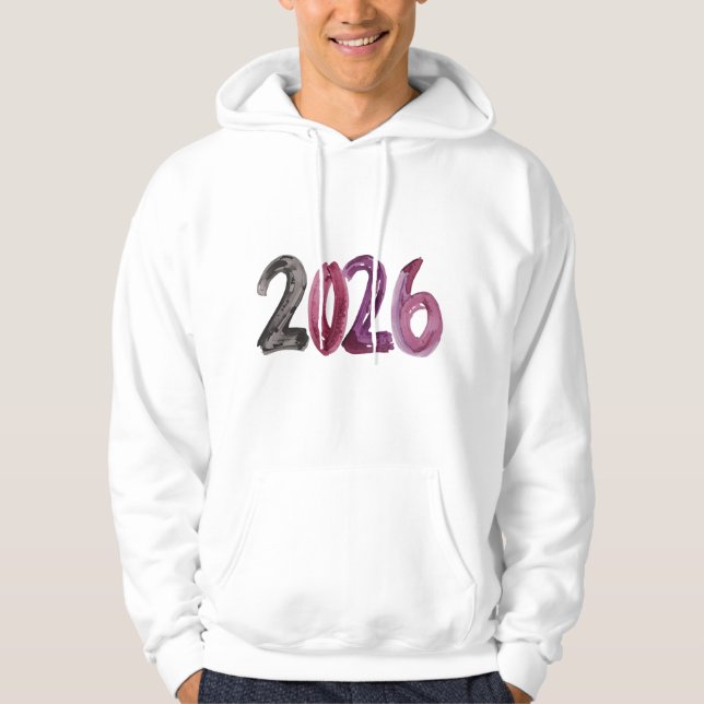 A richly painted 2026 illustration hoodie (Front)