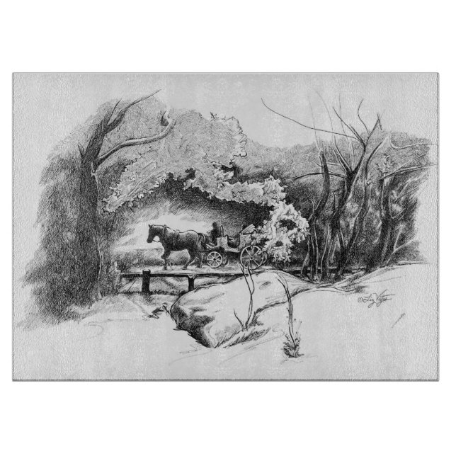 A Ride Through Central Park Cutting Board (Front)