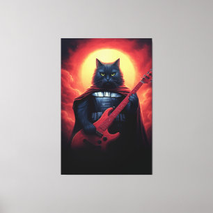 A Riff that Shakes the Cosmos Galactic Cat Lord Canvas Print