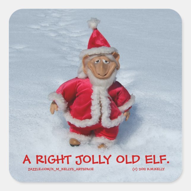 A Right Jolly Old Elf Sticker (Front)