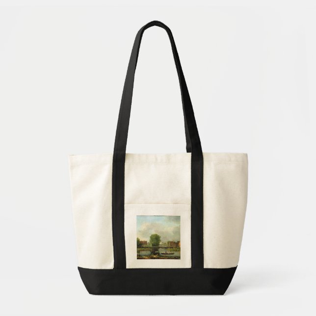 A River Landscape, possibly a View from the West E Tote Bag (Front)