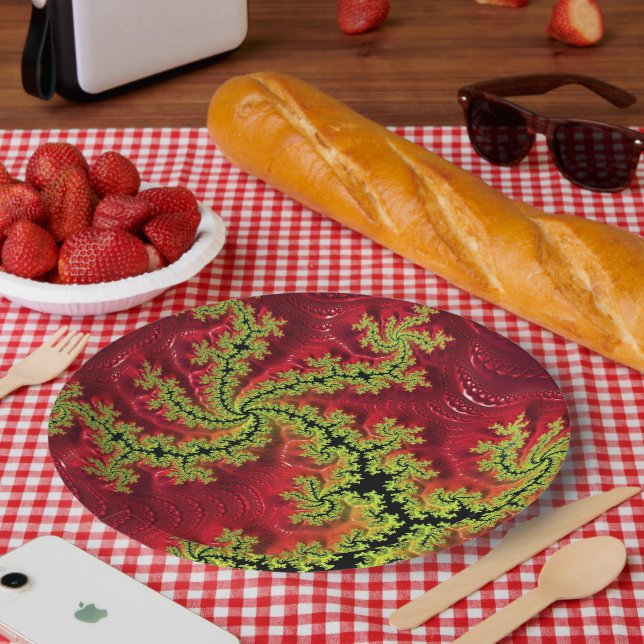 A River Runs Through It Paper Plate (Picnic)