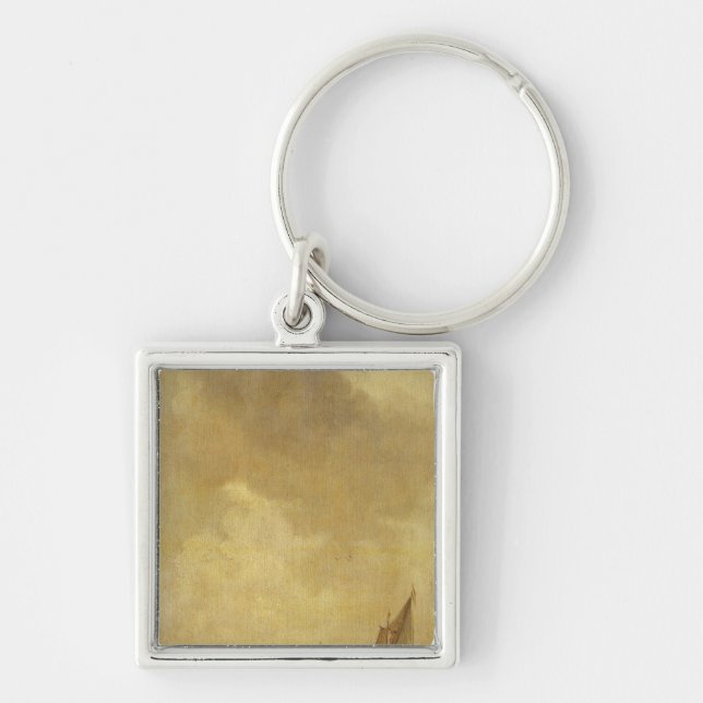 A River Scene, with Fishermen Laying a Net, 1638 Key Ring (Front)