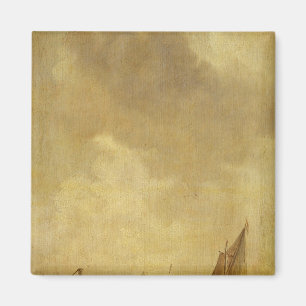 A River Scene, with Fishermen Laying a Net, 1638 Magnet