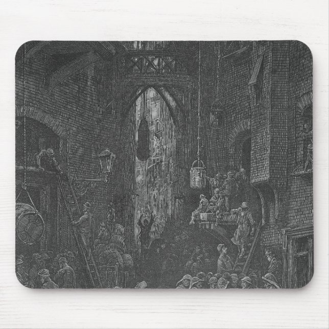 A Riverside Street, from 'London, a Mouse Mat (Front)