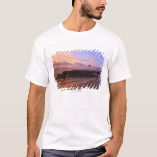 A Road & A Lighthouse Along The Coast At Sunset T-Shirt