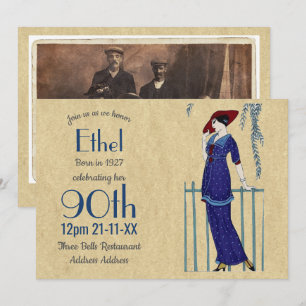 A Roaring Twenties Party, Gangster Flapper Deco Invitation