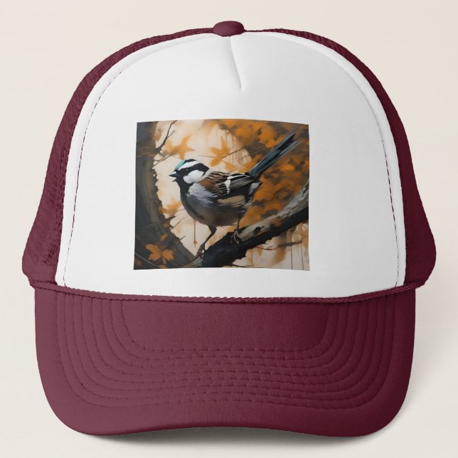 A Robin's Serenade in the Canopy, Trucker Hat (Front)