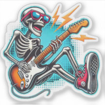 A rock star skeleton