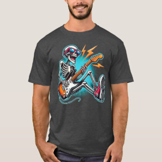 A rock star skeleton T-Shirt