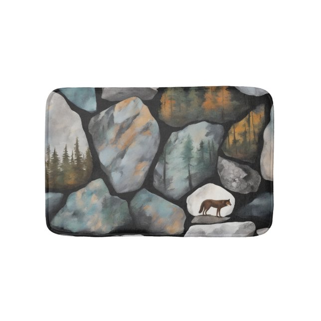A Rocky Scene Bath Mat (Front)