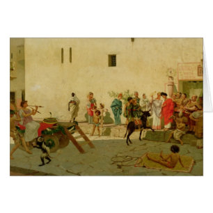 A Roman Street Scene with Musicians and a Performi
