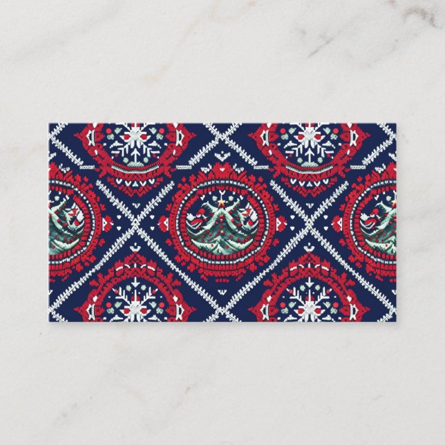 A romantic atmosphere in a warm house on a winter  business card (Front)