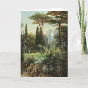 A Romantic Castle Park   Franz Xaver Birkinger Card