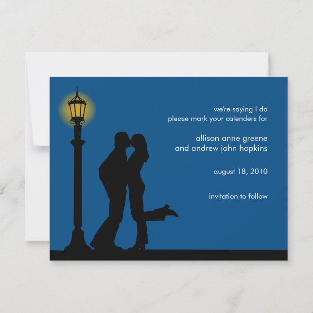 A Romantic Evening Save the Date Announcement (Front)