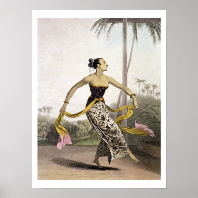A Ronggeng or Dancing Girl, plate 21 from Vol. I o Poster (Front)