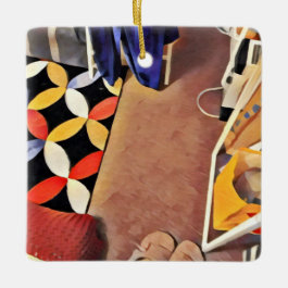 A room of one's own ceramic ornament