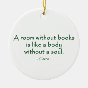 A Room Without Books (Cicero) Ceramic Tree Decoration