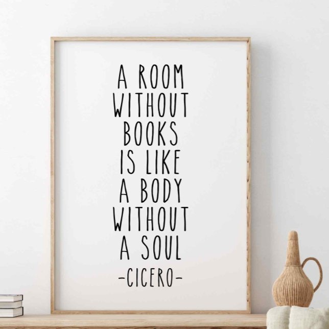 A Room Without Books, Marcus Tullius Cicero Quote Poster (Creator Uploaded)